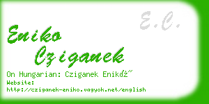 eniko cziganek business card